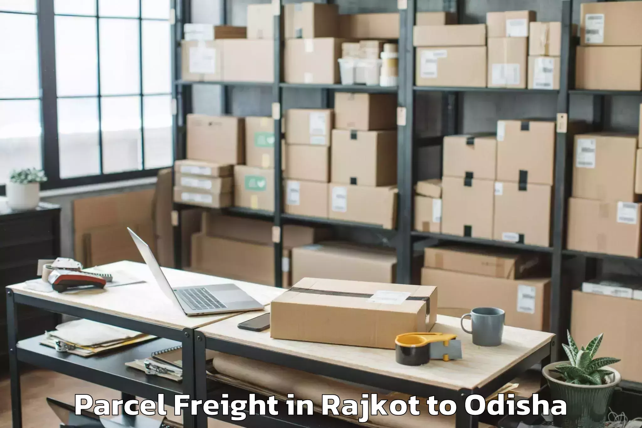 Book Rajkot to Khalikote Parcel Freight